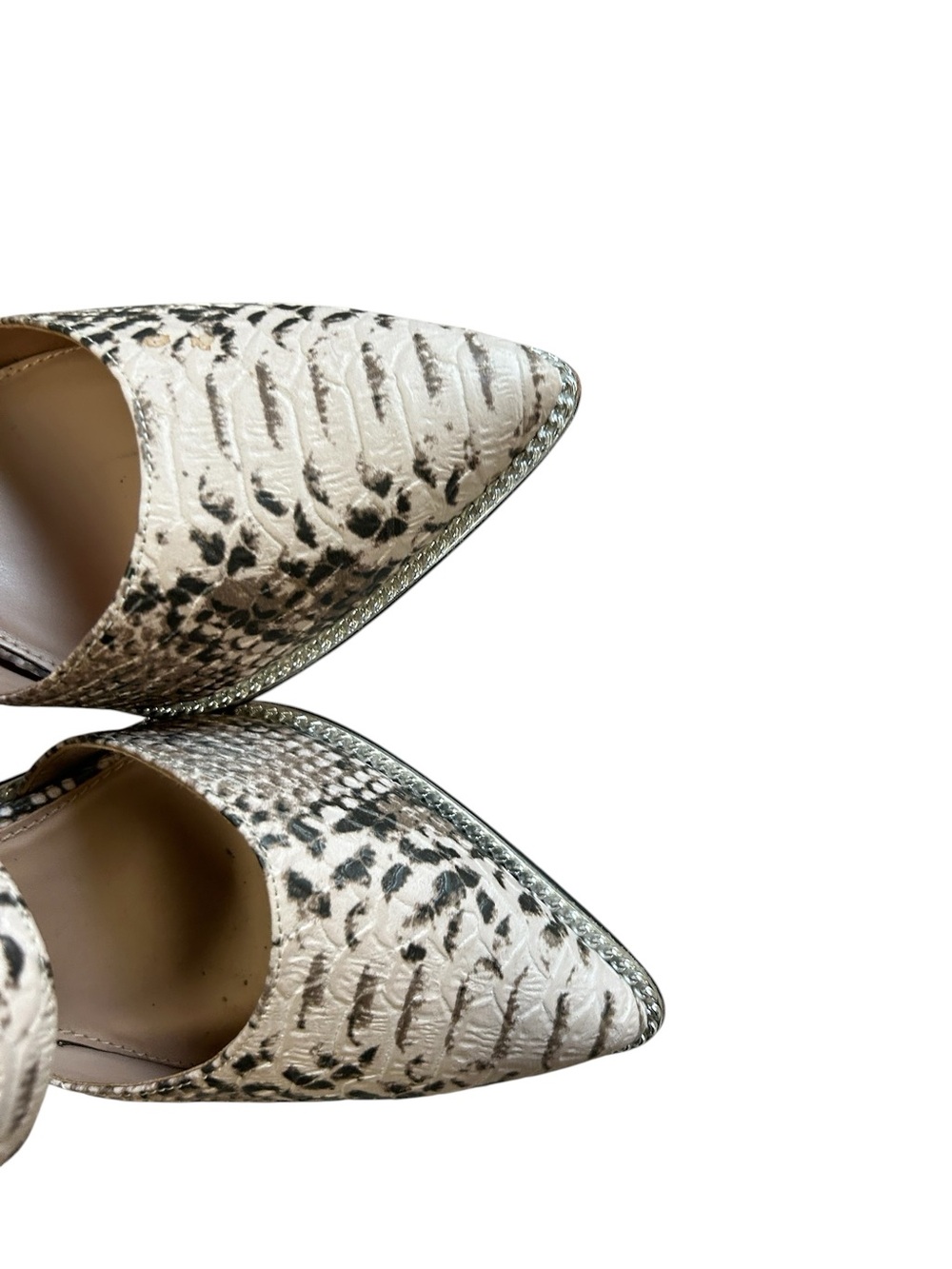 BCBG Neutral Python-Print Pointed Mule Heels - Picture 7 of 10
